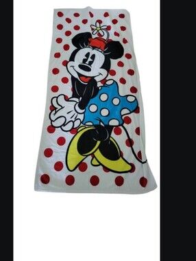 Disney Minnie White Cotton Beach Towel